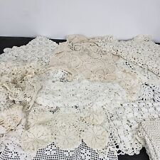 Large Lot Of 36 Vintage Crockett Doilies Various Sizes And Shapes  picture