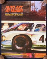 1984 Jaguar XJR-5 IMSA Auto Art Miami Poster Regine's Grand Prix Club BERGANDI picture