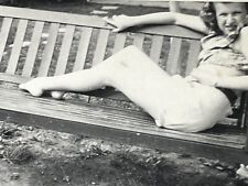 M8 Photograph Pretty Woman Beautiful Long Legs Swing 1940-50's picture