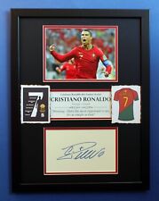 CRISTIANO RONALDO AUTOGRAPH framed artistic display Football Game Changer picture