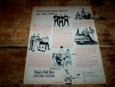 TEISCO DEL REY ( ELECTRIC GUITARS ) 1966 Vintage magazine PROMO Ad NM- picture