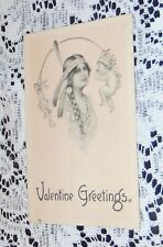 antique Native American Valentine's Day post card 1917 Postmark picture