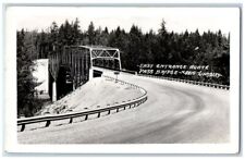 c1950s East Entrance Agate Pass Bridge Lindsley Suquamish WA RPPC Photo Postcard picture