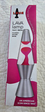 NEW Schylling Classic Silver Base Lava Lamp Pink Clear 11.5 Inch Open Box picture