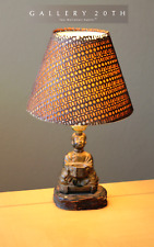 WOW CASHIEN CHINESE GOOD LUCK FORTUNE SCULPTURE LAMP LIGHT DECOR MCM VTG TABLE picture
