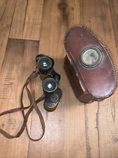 Vintage WWI US Army Signal Corps 6x30 Military Binoculars & Leather Case picture