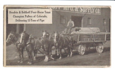 Postcard CO Denver Colorado Hendrie & Bolthoff 4 Horse Team Champion Pullers A22 picture