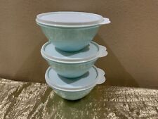 New Set of 3 Tupperware Beautiful Mini Bowls 530ml ea in Light Blue Pastel Color picture