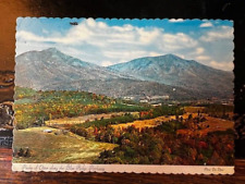 Postcard: Peaks of Otter along the Blue Ridge Parkway, photochrome picture
