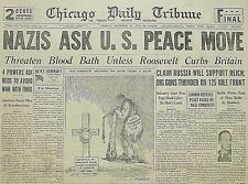10-1939 WWII October 13 GERMANS ASK U.S. PEACE MOVE. CLAIM RUSSIA SUPPORT REICH picture