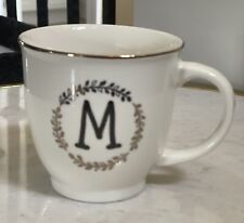 Sheffield Home Letter M Coffee Mug Gold Trim picture
