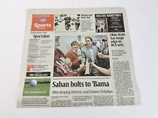 Alabama Football Crimson Tide Newspaper Nick Saban Bolts to Bama Hire USA TODAY picture