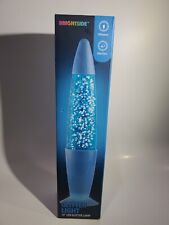 Glitter Light Lava Lamp 13” LED Lamp Blue Water + Silver Glitter SEALED BOX picture