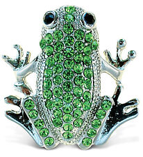 CoTa Global Frog Sparkling Refrigerator Magnet - Silver Rhinestones - 1.75