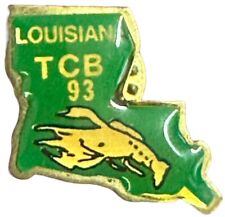 Vintage 1993 Loisiana TCB Souvenir Hat Lapel Pin PinBack. Made In U.S.A. picture