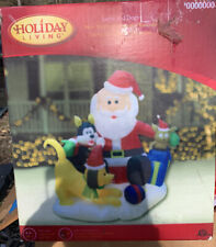 Airblown Inflatable Prototype Christmas Santa With Dogs Siberian Husky  NIB picture