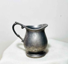 Antique 3” tall Pewter Pitcher Hallmarks Made in USA picture