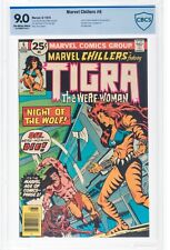 🔥 Marvel Chillers #6 CBCS 9.0 Tigra Red-Wolf & Super-Skrull-App 1976 OW-W cgc picture