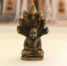 Thai Buddha Amulet Lp Ngern (Money) Nak Prok Statue Monk Brass Protect Luck Weal picture