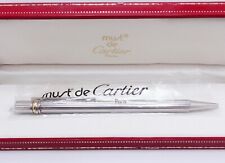 Cartier 1990 Must De Cartier Trinity Silver Plaque Ballpoint Pen - With Box picture