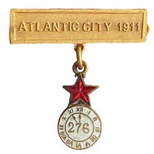 RARE Antique 1911 BPOE Elks Atlantic City Lapel Pin Badge Lodge 276 New Jersey picture