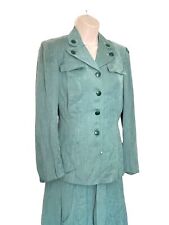 Vintage 1940s Girl Scouts of America Leader Green Uniform Jacket Skirt Costume picture