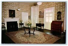 c1950's Family Living Room of Governor Harrison Grouseland Vincennes IN Postcard picture