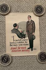 Original WWI Poster I Can Tell You’ve Been A Solider By The Way You Stand picture