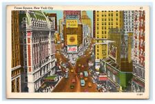 Vintage Postcard Times Square New York City NYC Unposted Linen Pepsi Cola picture