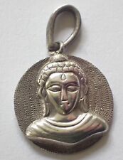 Thai Sterling Silver Buddha Amulet/Pendant Vintage 1980's picture