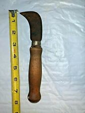 vintage WOODEN HANDLED  8 INCH POINTED SCRAPING PAINTING FLOORING TOOL picture