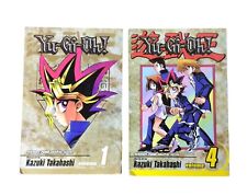 YU-GI-OH VOLUME 1 & 4 Kazuki Takahashi, Shonen Jump Graphic Novel Manga English picture