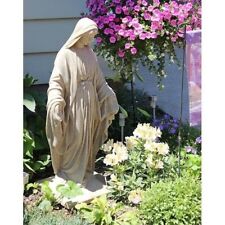 3' Tall Virgin Mary Statue Brown Outdoor Indoor Religious Garden Sculpture Lawn picture