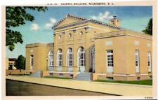 1931 WILKESBORO NC early Federal Building postcard picture