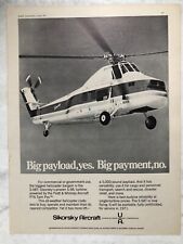 1971 Aircraft Advert SIKORSKY S-58T PRATT WHITNEY ALL WEATHER HELICOPTER TURBINE picture