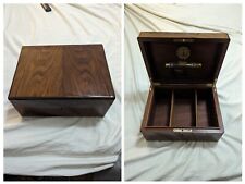 Beautiful Vintage Solid Wood Cigar Humidor Made In France  picture