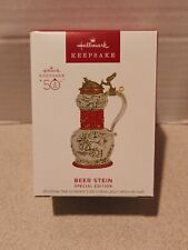 2023 Hallmark Ornament - Beer Stein Special Edition 50 Years Lid Works/Opens NIB picture