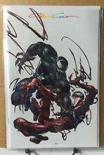Venom 27 Virgin Black Flag Comics Variant Infinity Signed by Clayton Crain COA picture