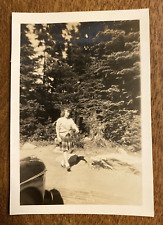 1946 Woods Near Mt. Rainier Shadow Lake Washington WA Woman Car Real Photo P3j23 picture