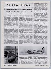 1948 Aviation Article - Baumann Aircraft Brigadier 250 Personal Airplane Burbank picture