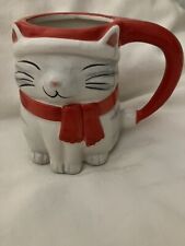 Boston Warehouse Ceramic Christmas Cat Coffee Mug picture