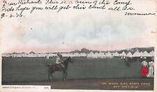 White City State Camp, Sea Girt, NJ, Early Hand Colored Postcard, Used in 1906 picture