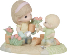 Mother and Son in Garden Figurine | a Mother’S Love Makes a Garden Grow Bisque P picture
