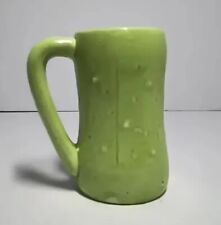 Vintage Bud Vase Pickle Cucumber Japan Handle Stamped Light Green Vegetable  picture