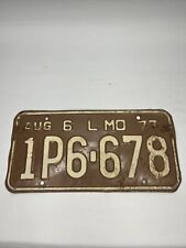 Vintage 1977 MISSOURI License Plate - Original picture