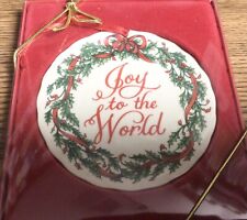 Joy To The World  Ceramic Plate Christmas Ornament New Boxed picture