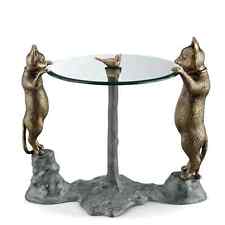 Aluminum Whimsical Curious Cats End/Side Table-22.5'' x 18''H picture