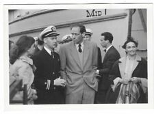 Original 1953 Etchika Choureau French Actress Mel Ferrer Candid Photo USS Midway picture