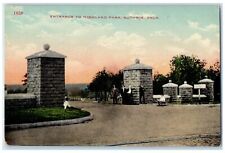 c1910's Entrance To Highland Park Guthrie Oklahoma OK Unposted Vintage Postcard picture