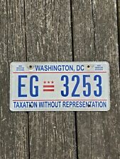 Washington DC License Plate - #EG-3253 - Taxation Without Representation  picture